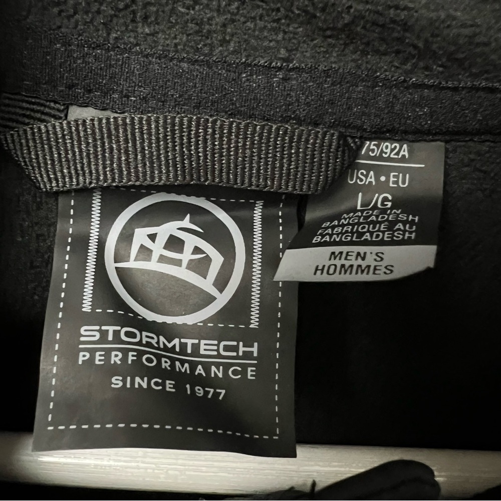 Stormtech Mens Jacket Full Zip Orbiter Softshell Hoodie Black SZ L Cenex KSH-1 - Picture 2 of 9